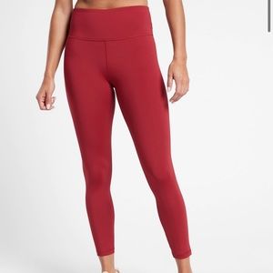 Athleta Elation Train 7/8 tight leggings Red Small